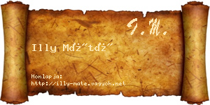 Illy Máté névjegykártya